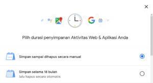 Menghapus data riwayat Google