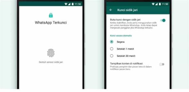 Fingerprint WhatsApp