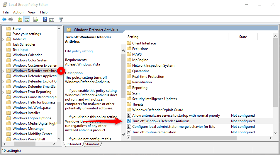 Turn Off Windows Defender Antivirus Open Turn Off Windows Defender Antivirus