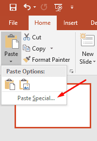 paste special