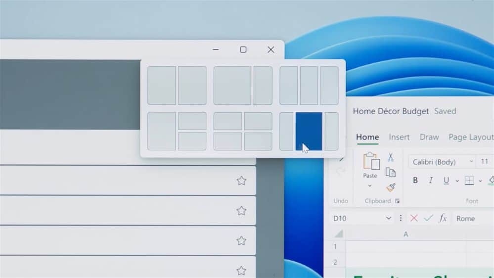 Snap Layouts Windows 11