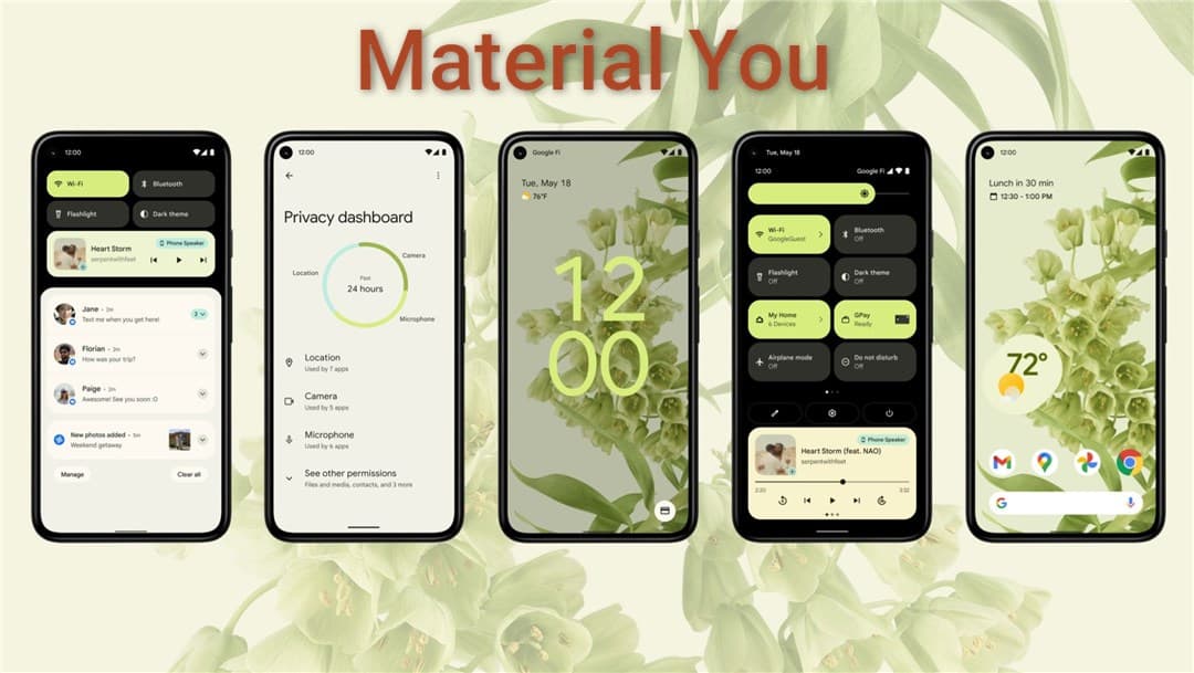 Ponsel Android 12 -  Material You