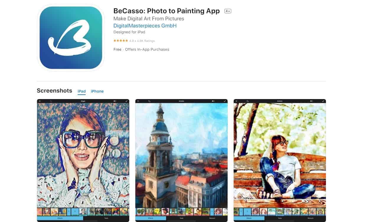 beCasso photo to painting app