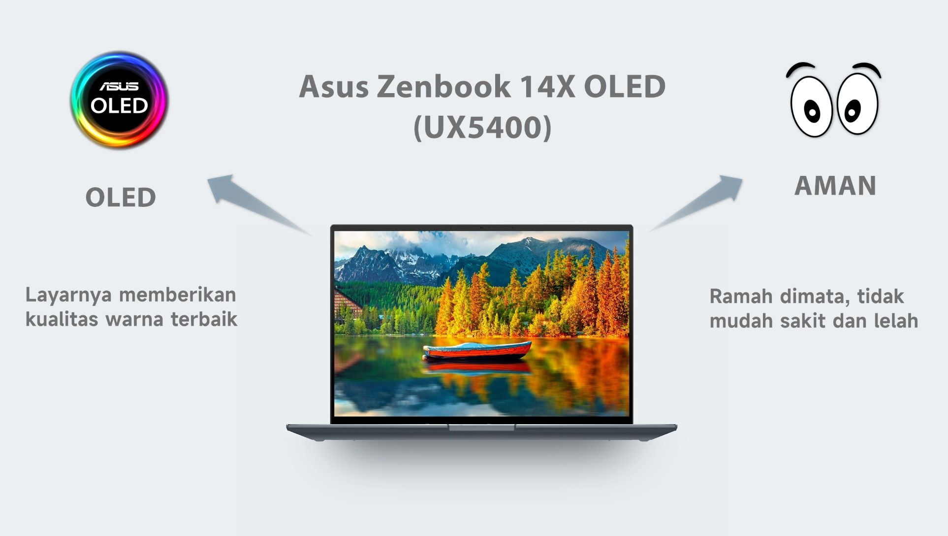ASUS Zenbook 14X OLED display hdr mata aman