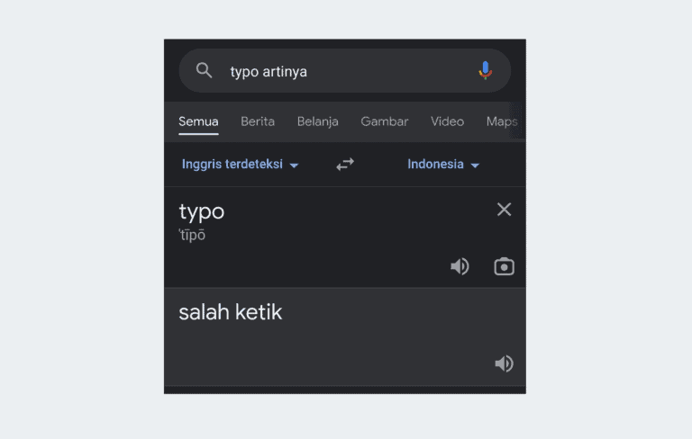 Typo artinya