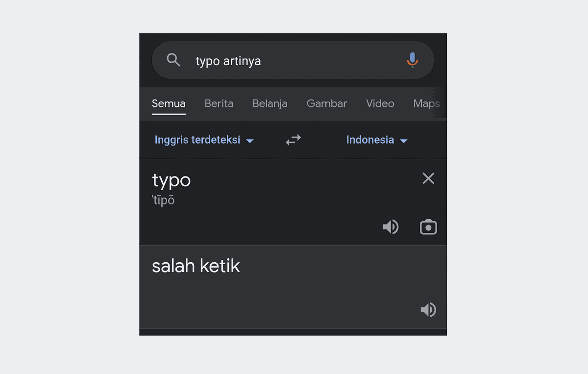 Typo artinya