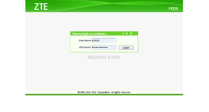 login modem indihome zte f609