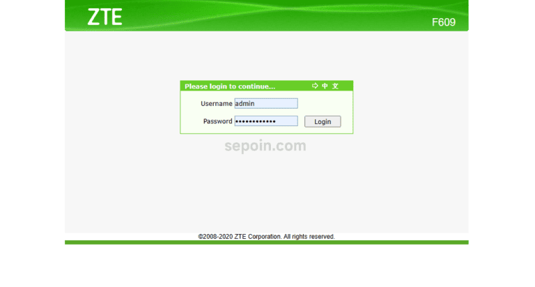 ZTE Login Admin IndiHome (username & password) ini Berhasil!