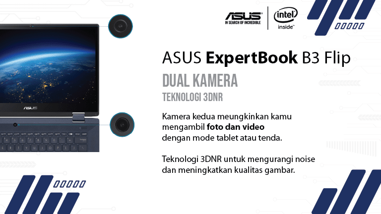 ASUS ExpertBook B3 Flip laptop 2 kamera