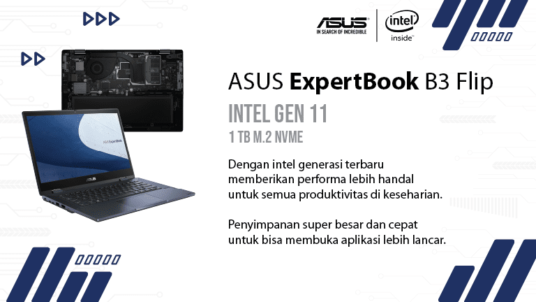 ASUS ExpertBook B3 Flip performa intel