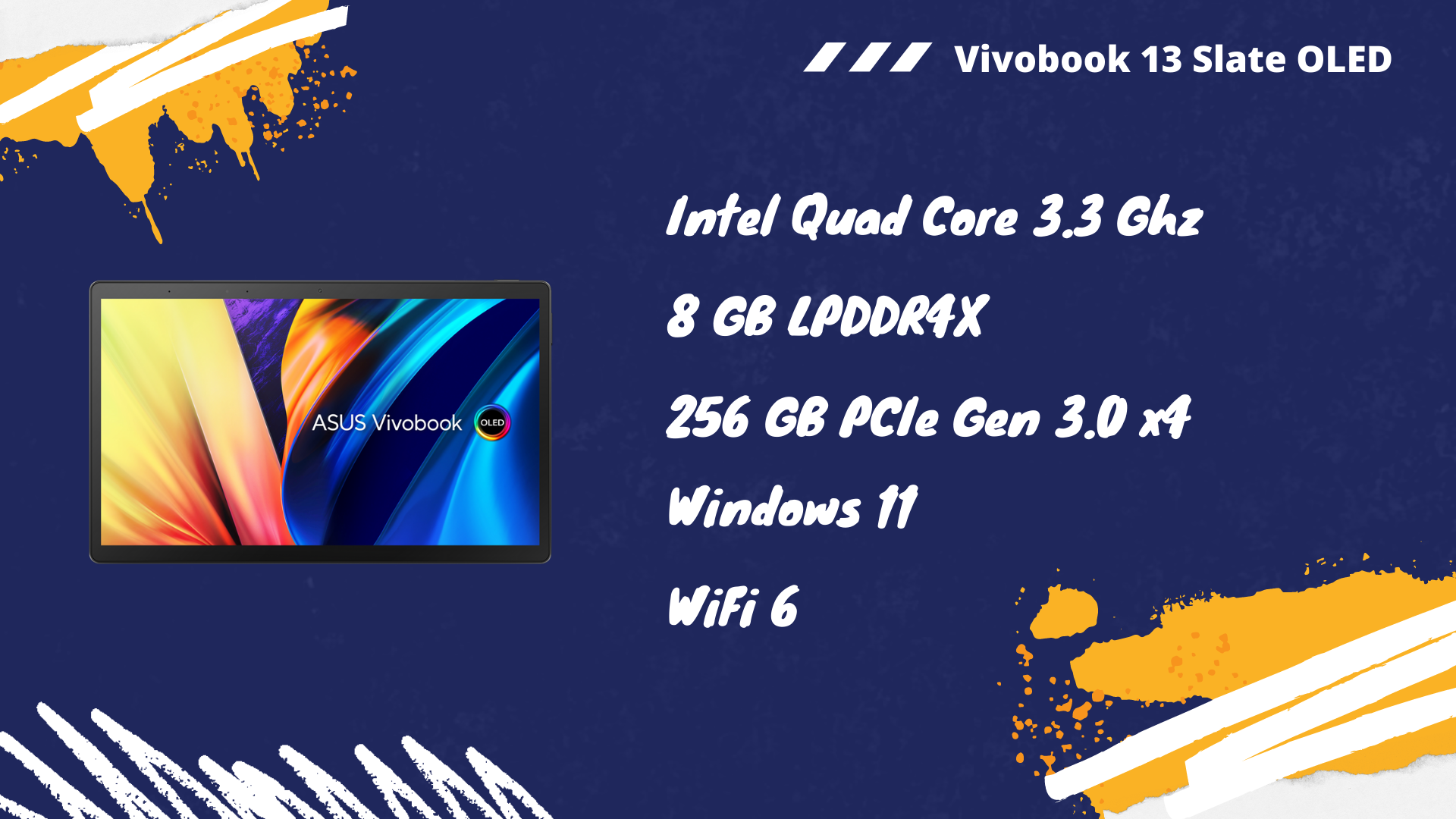 ASUS Vivobook 13 Slate OLED laptop tanpa kipas
