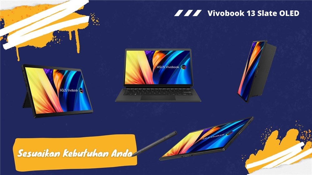 Antara laptop dan tablet Vivobook 13 Slate OLED
