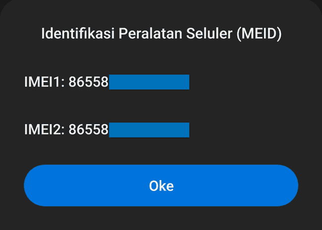 Imei check with telephone