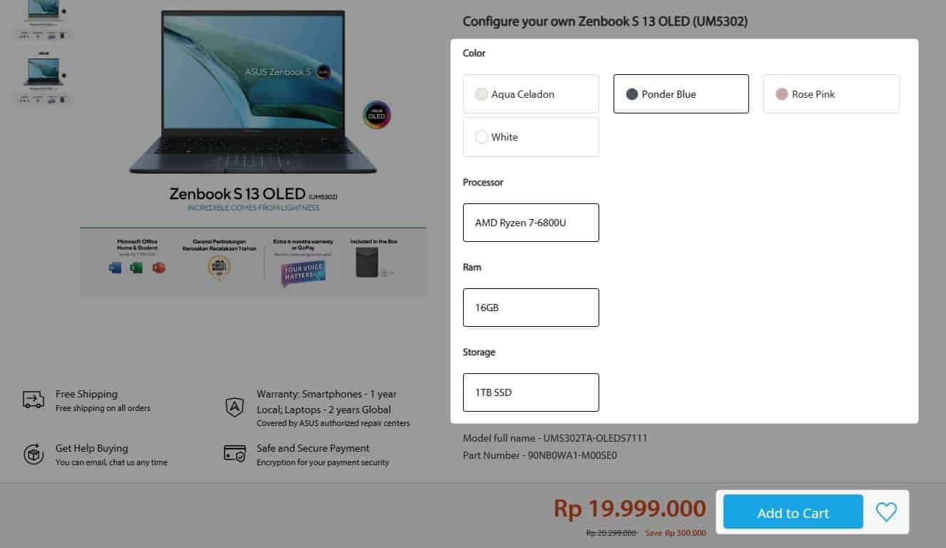 Beli di ASUS Online Store