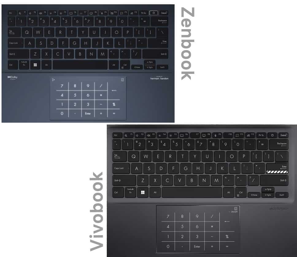 desain zenbook vs vivobook