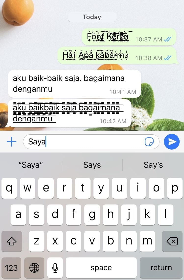 font keren dalam pesan teks font keren dalam pesan teks