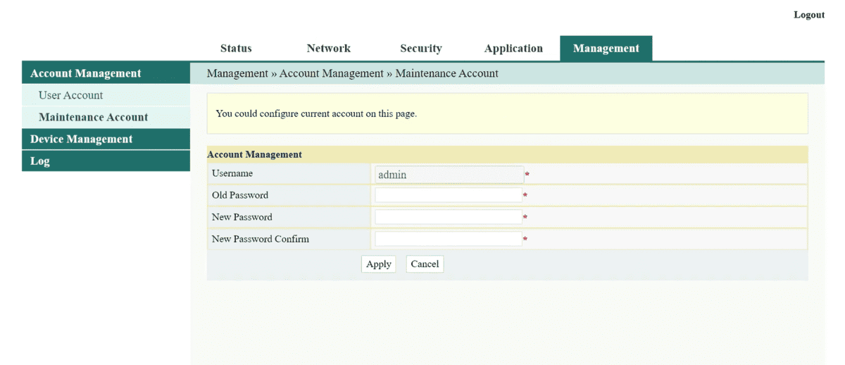 cara ganti password user modem fiberhome