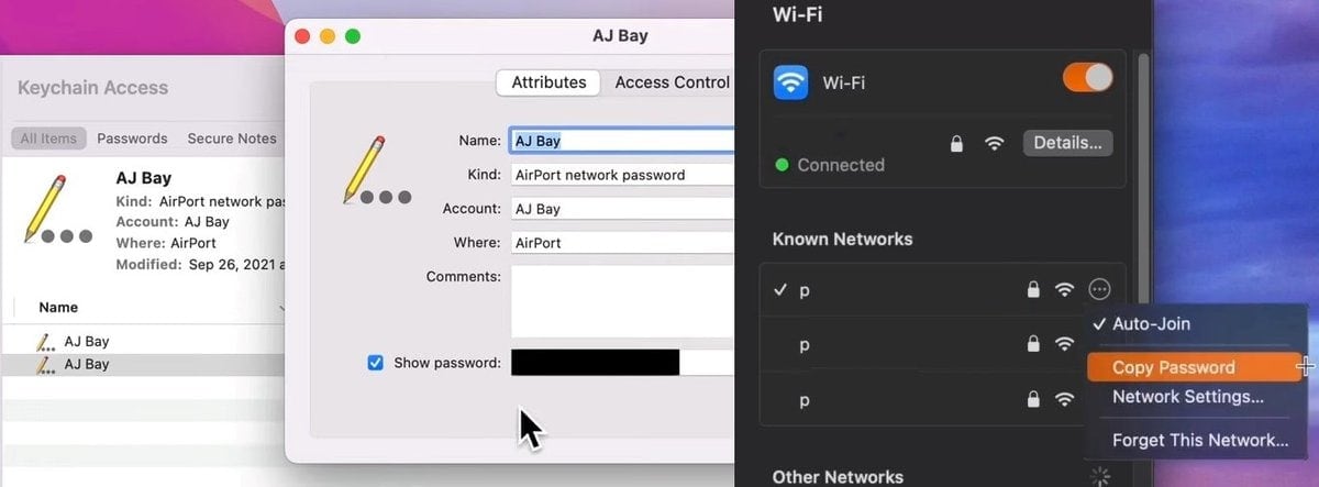 Menampilkan Password WiFi di MacBook