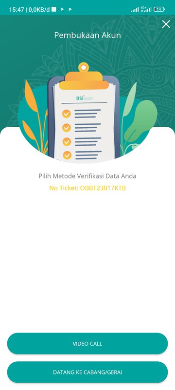 tiket verifikasi data ke cabang