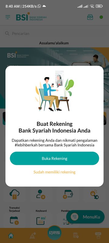 Buka rekening di aplikasi bsi mobile