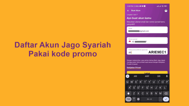 Cara daftar Bank Jago Syariah pakai Kode Promo/Referral