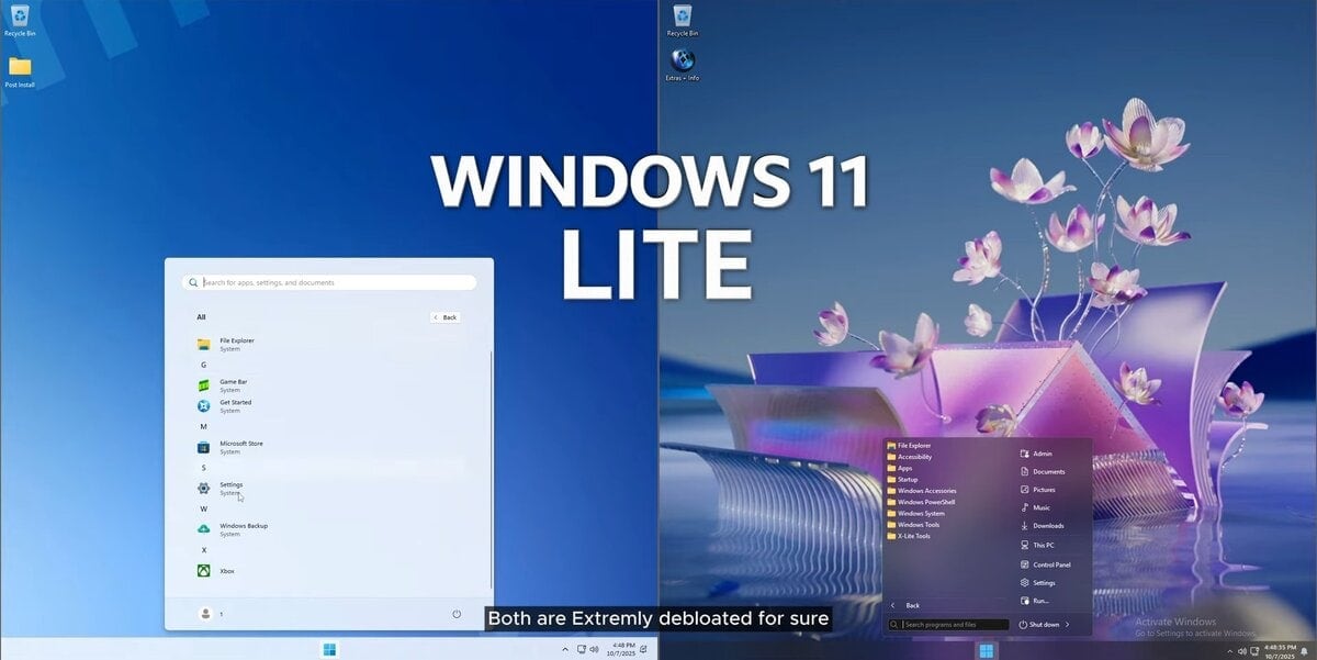Windows 11 Lite antarmuka ringan untuk kinerja optimal dan hemat sumber daya komputer.